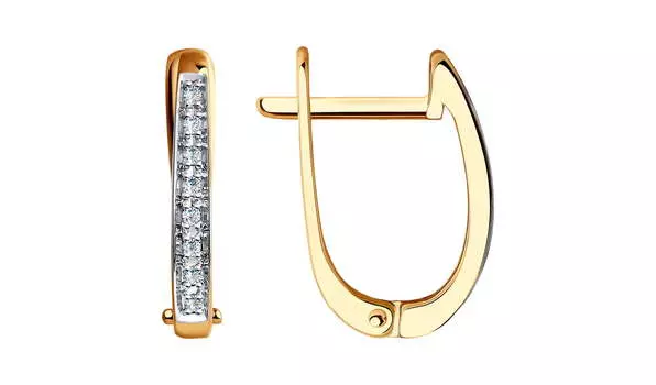 Серьги золотые Sokolov с бриллиантами