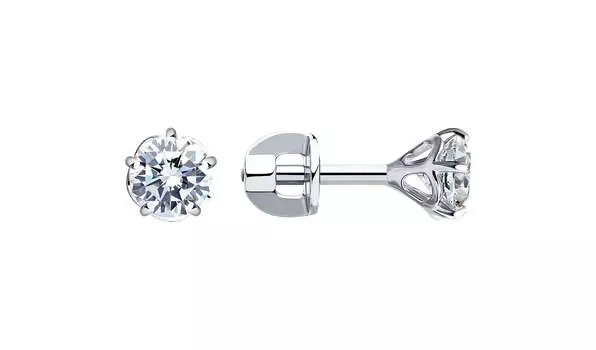 Серьги золотые Sokolov с фианитами