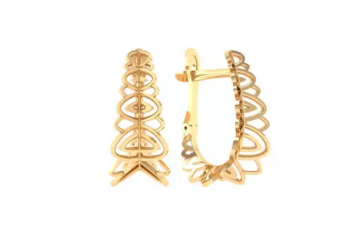 Серьги золотые Талант