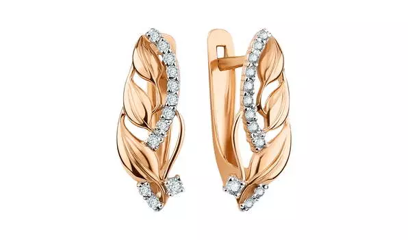 Серьги золотые Талант с фианитами