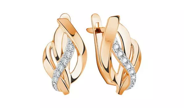 Серьги золотые Талант с фианитами