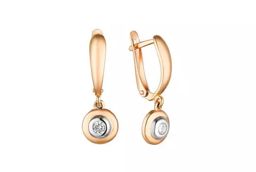 Серьги золотые Талант с фианитами