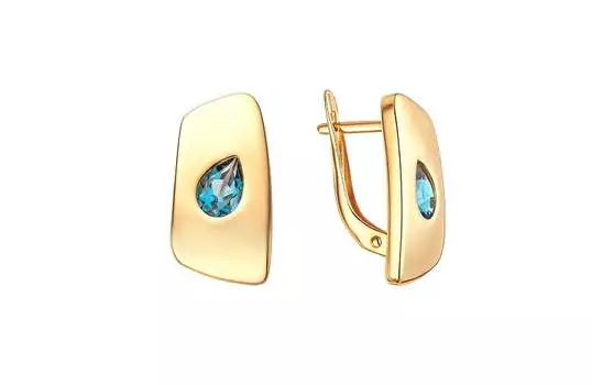 Серьги золотые Veronika с фианитами