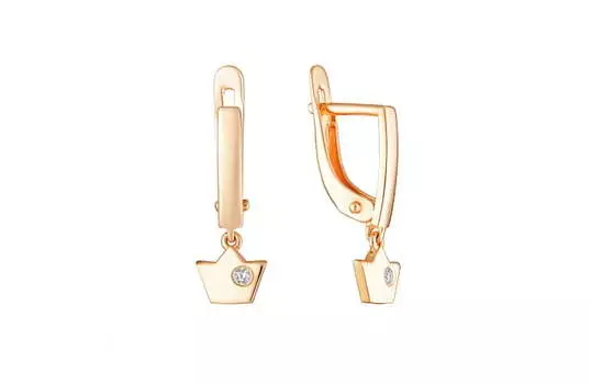 Серьги золотые Veronika с фианитами