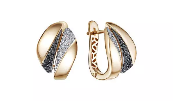 Серьги золотые Vesna с бриллиантами