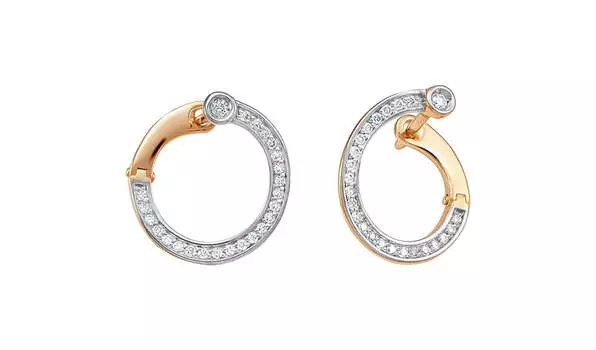 Серьги золотые Vesna с бриллиантами