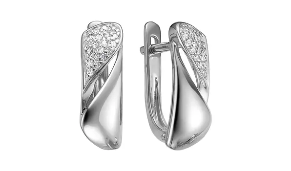 Серьги золотые Vesna с бриллиантами