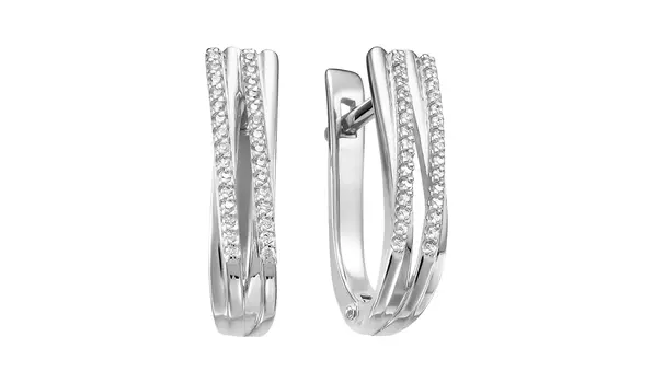 Серьги золотые Vesna с бриллиантами