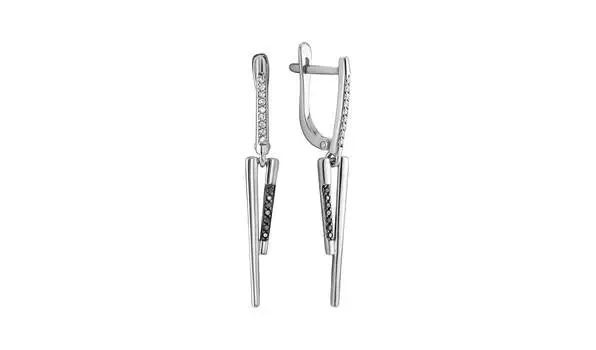 Серьги золотые Vesna с бриллиантами