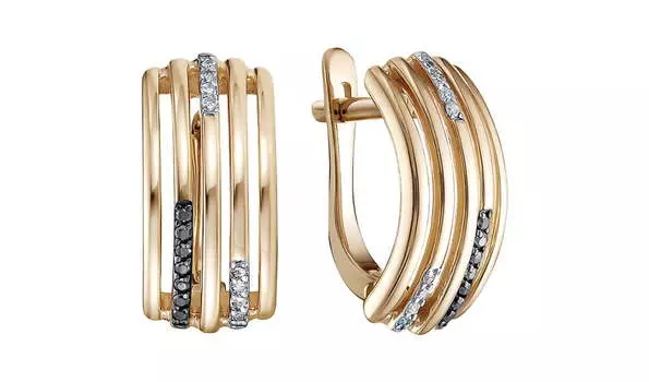 Серьги золотые Vesna с бриллиантами