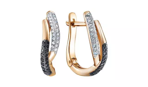 Серьги золотые Vesna с бриллиантами