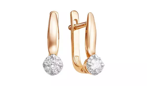 Серьги золотые Vesna с бриллиантами