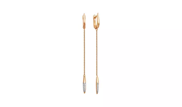 Серьги золотые Vesna с бриллиантами