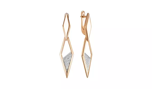 Серьги золотые Vesna с бриллиантами