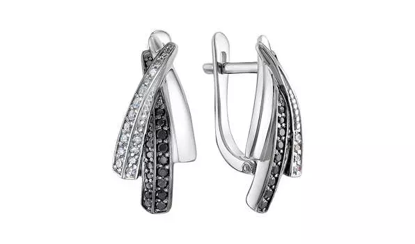 Серьги золотые Vesna с бриллиантами