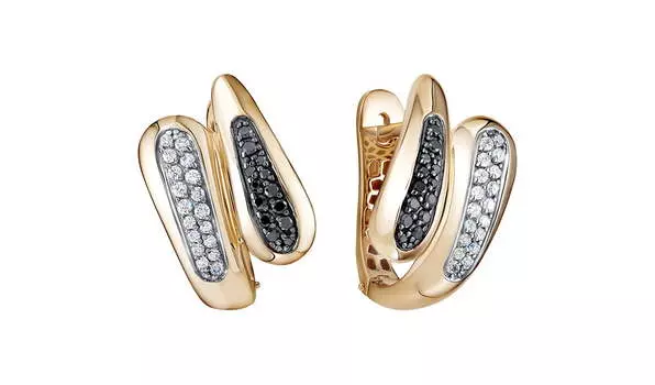 Серьги золотые Vesna с бриллиантами