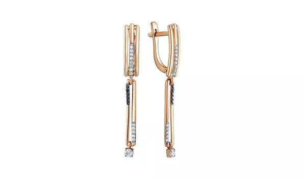 Серьги золотые Vesna с бриллиантами