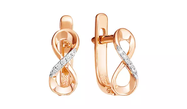 Серьги золотые Vesna с бриллиантами