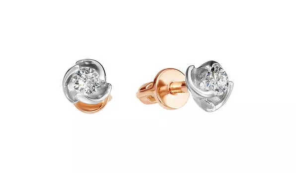 Серьги золотые Vesna с бриллиантами