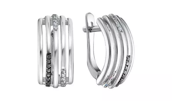 Серьги золотые Vesna с бриллиантами