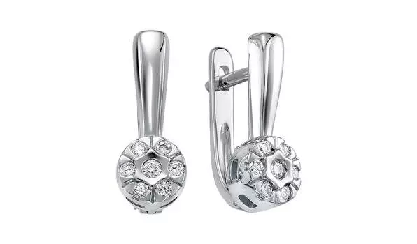 Серьги золотые Vesna с бриллиантами