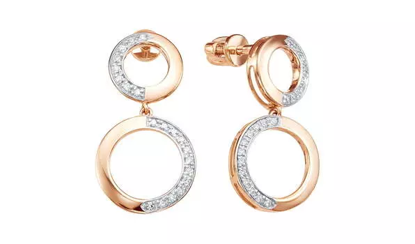 Серьги золотые Vesna с бриллиантами