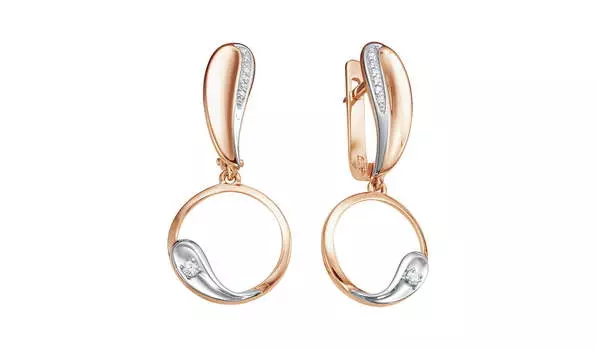 Серьги золотые Vesna с бриллиантами