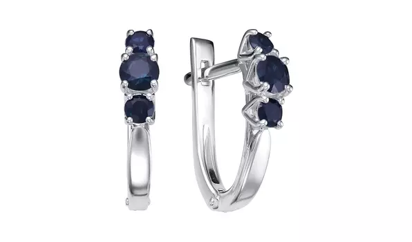 Серьги золотые Vesna с сапфирами