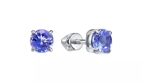 Серьги золотые Vesna с танзанитами