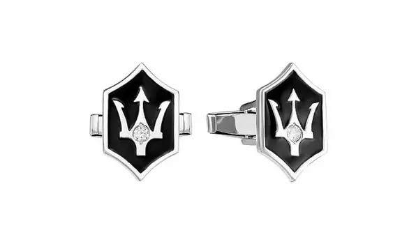 Запонки серебряные Delta с фианитами