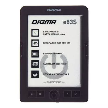 Электронная книга Digma E63S темно серый