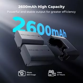 2 аккумулятора LP-E6NH + зарядное устройство K&F Concept Modular Fast Charger Kit KF28.0088