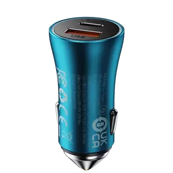 Автомобильное зарядное устройство Baseus Golden Contactor Max Dual 60W Синяя CGJM000103