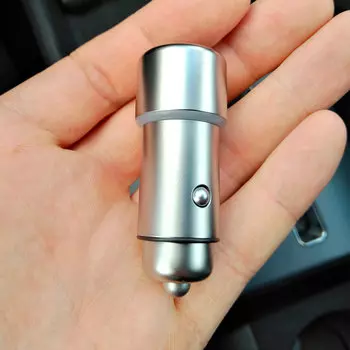 Автомобильное зарядное устройство ZMI Metal Car Charger 2 USB Серебро AP821