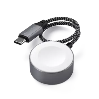 Беспроводная зарядка Satechi USB-C Magnetic Charging Cable для Apple Watch Серая ST-TCAW7CM