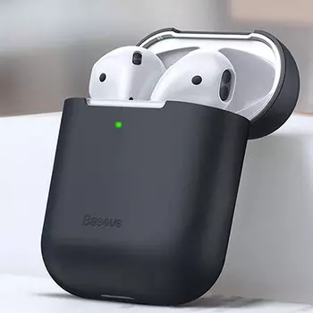 Чехол Baseus Case для Apple Airpods Чёрный WIAPPOD-BZ01