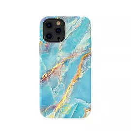 Чехол Kingxbar Marble для iPhone 12 Pro Max Голубой Kingxbar iPhone 12 Pro Max Marble Series-Blue