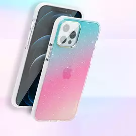 Чехол Kingxbar Ombre для iPhone 12 Pro Max Синий и Розовый Kingxbar IP 12/12 Pro Max Ombre Series-Blue &amp; Pink