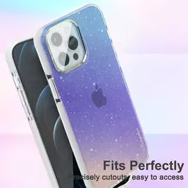 Чехол Kingxbar Ombre для iPhone 13 Синий и Фиолетовый Kingxbar IP 13 6.1