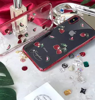 Чехол Kingxbar Tropical для iPhone XR Strawberry