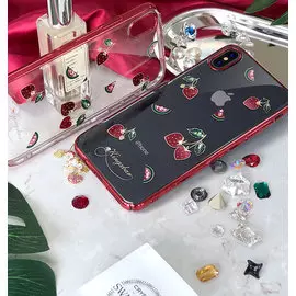 Чехол PQY Tropical для iPhone Xs Max Strawberry