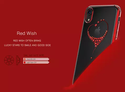 Чехол Kingxbar Wish для iPhone Xs Max Red Frame