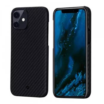 Чехол Pitaka MagEz для iPhone 12 Черный карбон KI1201M