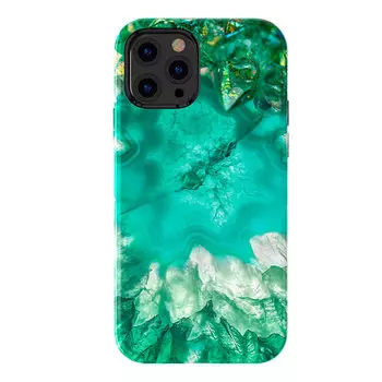 Чехол PQY Agate для iPhone 12/12 Pro Зелёный Kingxbar 12/12 Pro Agate Series-Green