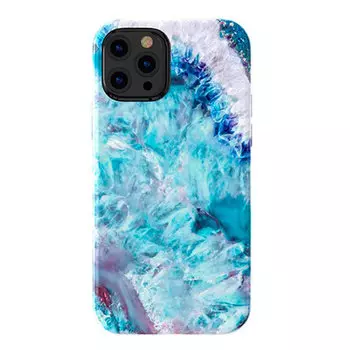 Чехол PQY Agate для iPhone 12/12 Pro Голубой Kingxbar 12/12Pro Agate Series-Blue