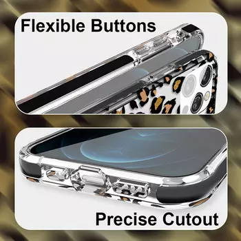 Чехол PQY Glamour для iPhone 12 Pro Max Leopard Kingxbar IP 12/12 Pro Max Glamour Series-Leopard