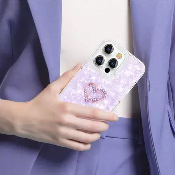 Чехол PQY Shell для iPhone 13 Pro Max Фиолетовый Kingxbar IP 13 6.7