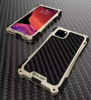 Чехол R-Just Amira для iPhone 11 Pro Max Чёрно-золотой RJ-04 iphone11-6.5 g-b