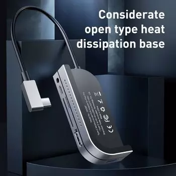 Хаб Baseus Bend Angle No.7 Multifunctional (USB+HDMI+SD/TF+miniJack) CAHUB-WJ0G