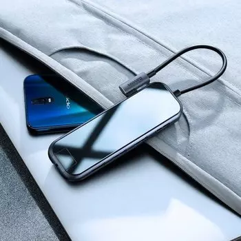 Хаб Baseus Mirror DZ0G (USB3.0+HD4K+RJ45+PD) CAHUB-DZ0G